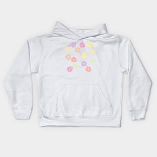 Pastel Daisy Flowers Smiley Face Kids Hoodie